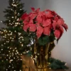 Northlight 20" Dark Pink Artificial Christmas Poinsettia With Gold Wrapped Base -Northlight GUEST 7a51c24e 6d28 47bf 9cf4 8eccabe2ba35