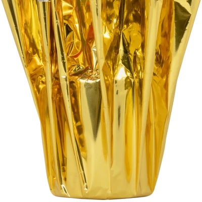 Northlight 20" Dark Pink Artificial Christmas Poinsettia With Gold Wrapped Base 6 Northlight 20" Dark Pink Artificial Christmas Poinsettia With Gold Wrapped Base - Image 4