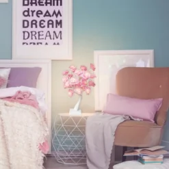 Northlight 17" LED Lighted Pink Rose Flower Tabletop Tree