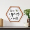 Northlight 16" Wooden Framed "Bee Yourself" Metal Sign Spring Wall Or Tabletop Decor 1 Northlight 16" Wooden Framed "Bee Yourself" Metal Sign Spring Wall Or Tabletop Decor -Northlight GUEST 7e827f26 660c 4fcf 92bc 11147445d8b8