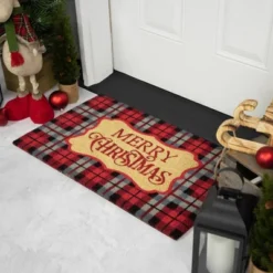 Northlight Red And Black Plaid "Merry Christmas" Rectangular Doormat 18" X 30" 8 Northlight Red And Black Plaid "Merry Christmas" Rectangular Doormat 18" X 30" -Northlight GUEST 7e9a6b17 3b05 435d adb0 153805ecbdaa