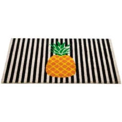 Northlight Ivory And Orange Pineapple Striped Natural Coir Outdoor Doormat 18" X 30" -Northlight GUEST 813ba13b 9167 4fd5 951f d8d76a4b62a8