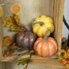 Northlight Set Of 3 Orange, Yellow And Brown Crackle Finish Fall Harvest Pumpkins 4" -Northlight GUEST 832bad0f da01 4609 a2eb 3de02afc2cb7