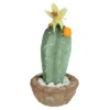 Northlight 12" Flowering Cactus Artificial Potted Plant - Green/Brown
