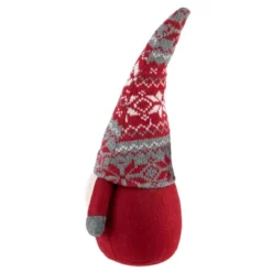 Northlight 12" Red And Gray Standing Gnome With Nordic Hat Christmas Decoration -Northlight GUEST 85322013 d834 4493 8e6a 67c5cc64d043