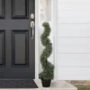 Northlight 3' Artificial Two-Tone Boxwood Spiral Topiary Tree With Round Pot, Unlit -Northlight GUEST 856c2061 5a75 4c9e b308 377168991cf2