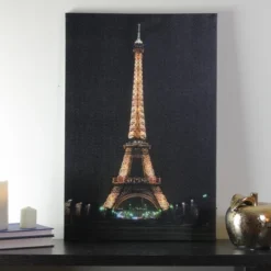 Northlight 23.5" LED Lighted Famous Eiffel Tower Paris France At Night Canvas Wall Art -Northlight GUEST 87995eb2 c62a 4f9c 9845 d3cd29ca7abb