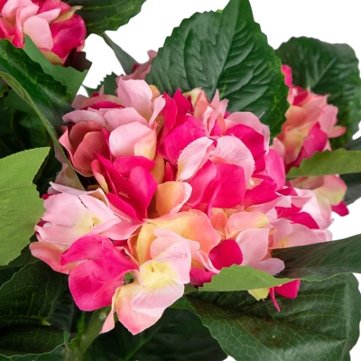 Northlight 25.75" Hydrangea Flower Artificial Potted Plant - Pink/Green 6 Northlight 25.75" Hydrangea Flower Artificial Potted Plant - Pink/Green - Image 4