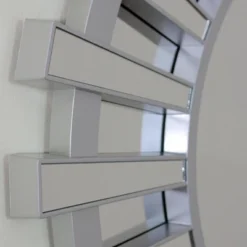 Northlight 25.5" Matte Silver Sunburst Round Wall Mirror -Northlight GUEST 88e64778 8706 45df 9de0 2dd2fe8a6568