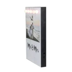 Northlight LED Lighted Mr & Mrs Picture Frame With Clip - 4" X 6" -Northlight GUEST 89543059 2bc8 44ed a616 d96bb22b44e3