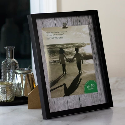 Northlight 14.5" Classical Rectangular 8" X 10" Photo Picture Frame With Clip - Black And White 3 Northlight 14.5" Classical Rectangular 8" X 10" Photo Picture Frame With Clip - Black And White