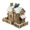 Northlight 12" LED Lighted Snowy Rustic Cabin Christmas Decoration -Northlight GUEST 8ccc2d1a 954c 4e45 b88f a88a04652647