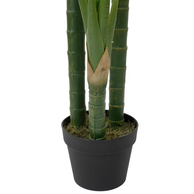 Northlight 59" Artificial Wide Leaf Green Dieffenbachia Potted Plant 5 Northlight 59" Artificial Wide Leaf Green Dieffenbachia Potted Plant - Image 3