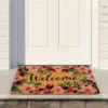 Northlight Natural Coir Blossoming Floral Outdoor Rectangular "Welcome" Doormat 18" X 30" -Northlight GUEST 91e4b8d3 2943 4f94 b633 9115cc18db42