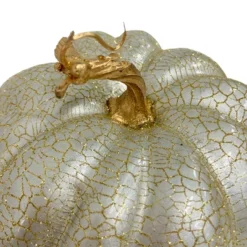 Northlight 9" Champagne Gold Crackled Fall Harvest Pumpkin Decoration -Northlight GUEST 97fd8d41 1d14 4b8c 9db7 9c8551f149b6