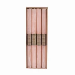 Northlight Set Of 12 Pink Traditional Paraffin Wax Taper Candles
