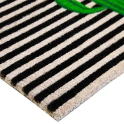 Northlight Green Cactus Striped Natural Coir Outdoor Doormat 18" X 30" -Northlight GUEST 9ac9d26d f49c 4be6 99e6 a550aa9ef1ad