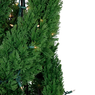 Northlight Real Touch™ Artificial Pre-Lit Cedar Double Spiral Topiary Tree, Clear Lights 4.5' 3 Northlight Real Touch™ Artificial Pre-Lit Cedar Double Spiral Topiary Tree, Clear Lights 4.5'