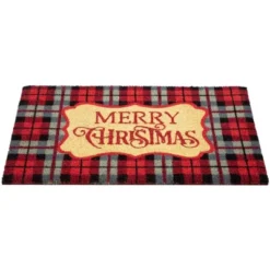 Northlight Red And Black Plaid "Merry Christmas" Rectangular Doormat 18" X 30" 9 Northlight Red And Black Plaid "Merry Christmas" Rectangular Doormat 18" X 30" -Northlight GUEST 9e84654b b9f7 4cf8 8800 090bc247b92b
