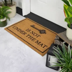 Northlight Key Is Not Under The Mat Coir Outdoor Doormat 18" X 30" -Northlight GUEST a1808a7d 53c8 4a10 8394 a21a9d6f0df9