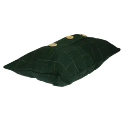 Northlight 20" Green And Beige Rectangular Velvet Throw Pillow With Buttons -Northlight GUEST a48fc11f deb4 49fc b602 0576944f4075