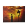 Northlight LED Lighted Lighthouse And Lantern Lamp Post With Amber Sky Canvas Wall Art 15.75" X 11.75" -Northlight GUEST a944d7cc 30c4 4727 9af2 d683630f8abd