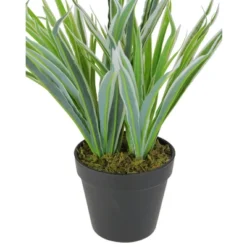 Northlight 13" Two-Tone Grass Artificial Potted Plant - Green/White
