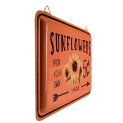 Northlight 15" Fall Harvest Orange "Sunflowers" Wall Sign -Northlight GUEST afadf6cb 0cb0 4404 a13a 681c5070d290