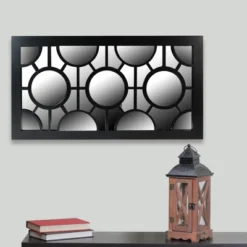 Northlight 25.5" Black Geometric Circles Rectangular Wall Mirror 5 Northlight 25.5" Black Geometric Circles Rectangular Wall Mirror -Northlight GUEST afde02f7 63a7 4baa a6ea c30af0d50fe9