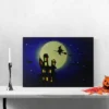 Northlight Fiber Optic And LED Lighted Witch In The Moon Halloween Canvas Wall Art 12" X 15.75" -Northlight GUEST b0c46ea5 411a 422a af5a 93ec54ce026b
