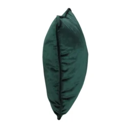 Northlight 17" Square Solid Indoor Throw Pillow With Piped Edging - Hunter Green