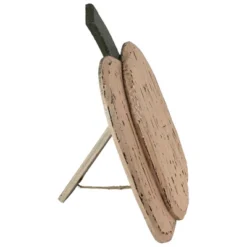 Northlight 14.5" Large Beige Wooden Autumn Harvest Pumpkin Decoration