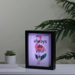 Northlight LED Lighted 'Always Do Your Best' Flamingo Framed Light Box 9" X 7" 7 Northlight LED Lighted 'Always Do Your Best' Flamingo Framed Light Box 9" X 7" -Northlight GUEST ba96ed57 9de1 4546 bff7 156a78b1a90b