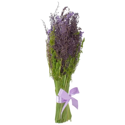 Northlight Lavender Artificial Springtime Bouquet, Purple And Green 12" 4 Northlight Lavender Artificial Springtime Bouquet, Purple And Green 12" - Image 2