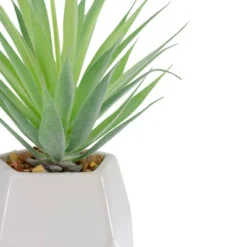 Northlight 7.5" Green Artificial Sword Grass In A White Geometric Pot 8 Northlight 7.5" Green Artificial Sword Grass In A White Geometric Pot -Northlight GUEST bb900a02 a8cb 4e47 b2fe a3d401d4ffdc