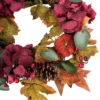 Northlight Orange And Burgundy Fall Harvest Artificial Floral And Pinecone Wreath, 22-Inch -Northlight GUEST bbef1e11 17fe 459d 9d5a 1b171cfc91a7