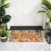 Northlight Pink And Orange Floral "Home" Outdoor Natural Coir Doormat 18" X 30" -Northlight GUEST bdcf7b76 0187 4a28 a010 cd49aaac4881