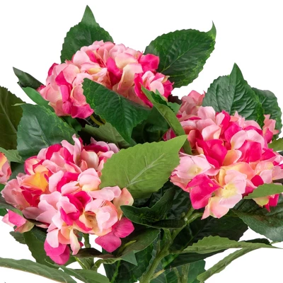 Northlight 25.75" Hydrangea Flower Artificial Potted Plant - Pink/Green 7 Northlight 25.75" Hydrangea Flower Artificial Potted Plant - Pink/Green - Image 5