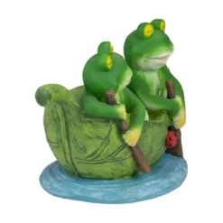 Northlight 10" Green Frogs In A Lily Pad Outdoor Garden Statue -Northlight GUEST c177456a fcba 437d bbc6 b8032f27b30b