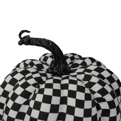 Northlight 6.5" White And Black Plaid Fall Harvest Tabletop Pumpkin 4 Northlight 6.5" White And Black Plaid Fall Harvest Tabletop Pumpkin - Image 2