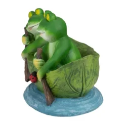 Northlight 10" Green Frogs In A Lily Pad Outdoor Garden Statue -Northlight GUEST c6c00cb5 5f8e 41a3 9cfe 1784dd89811b