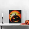 Northlight LED Lighted Bats And Jack-O-Lantern Halloween Canvas Wall Art 19.75" X 19.75" -Northlight GUEST c6ec120c 3e4c 45ed b522 ce4d854e1535