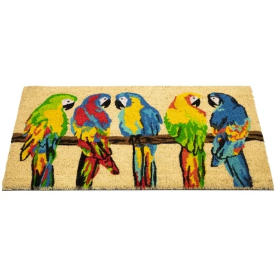 Northlight Toffee And Multicolor Parrots Coir Outdoor Doormat 18" X 30" 5 Northlight Toffee And Multicolor Parrots Coir Outdoor Doormat 18" X 30" - Image 3