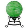Northlight 10" Green And White Swirls Outdoor Garden Gazing Ball -Northlight GUEST d07c8fc4 5ae5 4e9b ab50 f6e793966706