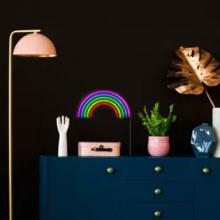 Northlight 12" Neon Style LED Multi-Color Rainbow Light Wall Sign