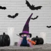 Northlight 14" Black And Purple Witch Gnome With Broom Indoor Halloween Figure -Northlight GUEST e0b84fab efaa 4968 a4e0 bcb6ffbb84e6