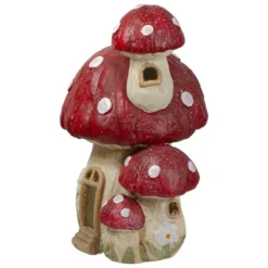 Northlight 18" Red And Beige Mushroom House Outdoor Garden Statue -Northlight GUEST e169f354 b7db 4d37 b961 3f9f4a14f1c2