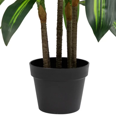 Northlight 36" Two-Tone Green Dracaena Artificial Potted Plant 5 Northlight 36" Two-Tone Green Dracaena Artificial Potted Plant - Image 3