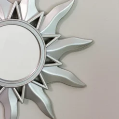 Northlight Set Of 3 Mayan Sunburst Matte Silver Round Mirrors 9.5" -Northlight GUEST e6bc6dcc 9ad2 4cde a207 34accf2ad8a7