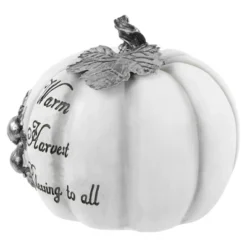 Northlight 8" White And Black "Warm Harvest Blessing" Pumpkin Fall Harvest Decoration 11 Northlight 8" White And Black "Warm Harvest Blessing" Pumpkin Fall Harvest Decoration -Northlight GUEST e8a4f8f3 a3a7 4437 be28 25c7c8cc25bc